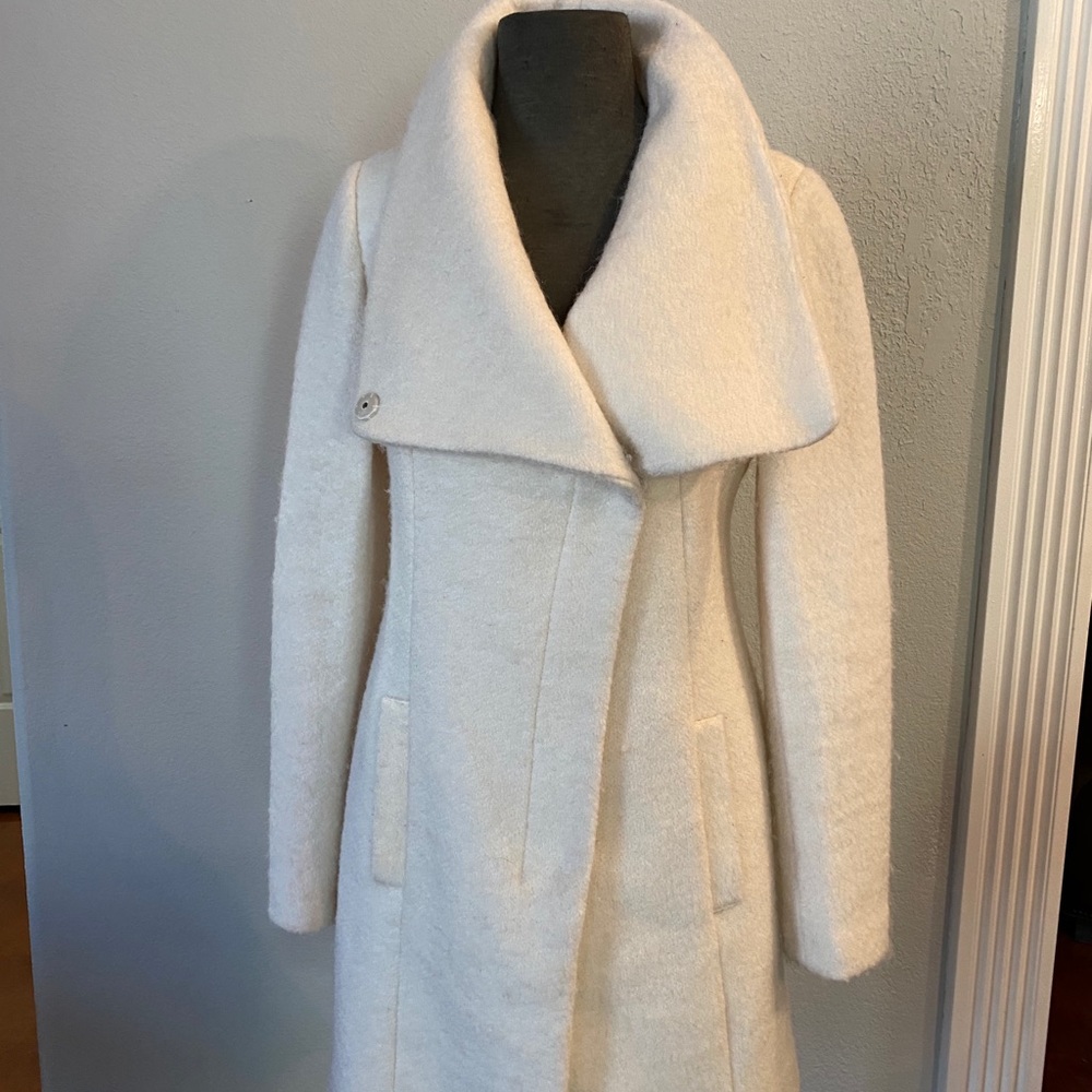 Jessica Simpson ivory wool coat